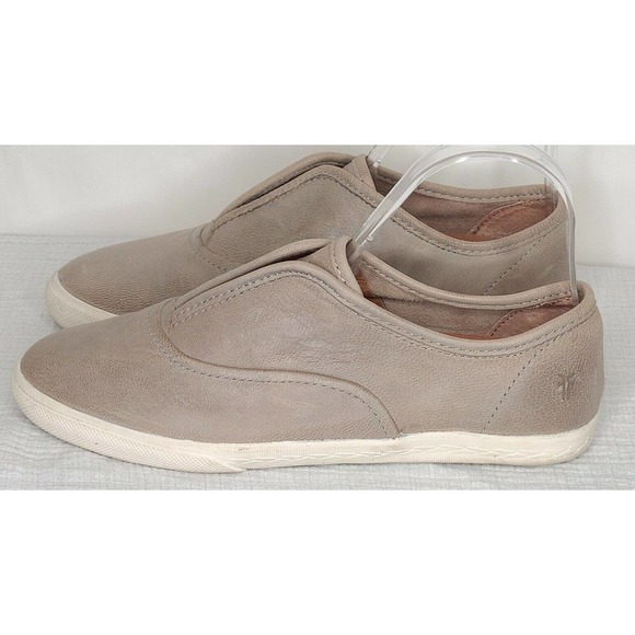 Frye Shoes - FRYE taupe gray MAYA slip on sneakers